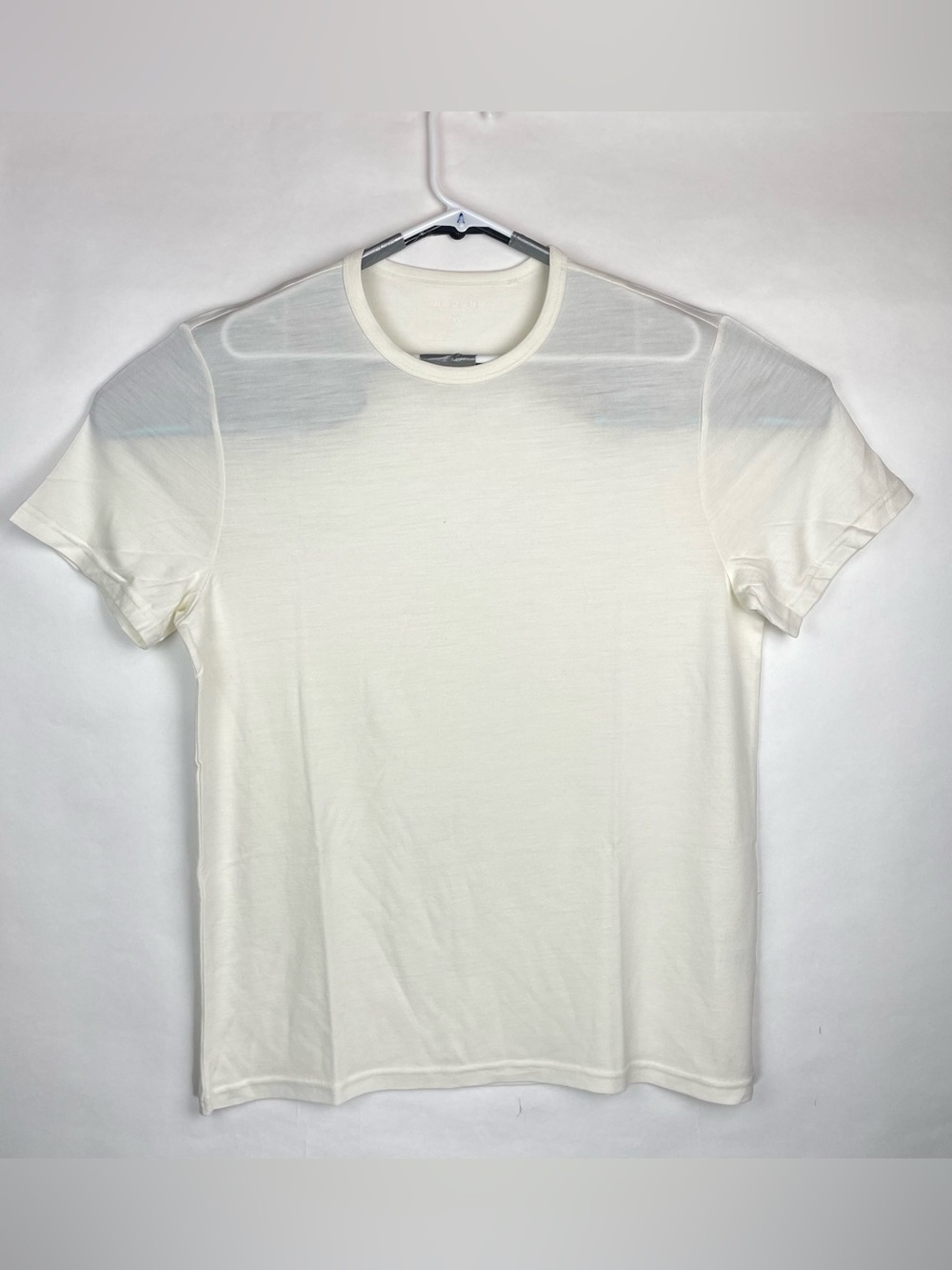Unbound Merino Wool Blend Men’s Short Sleeve XL White T-shirt
